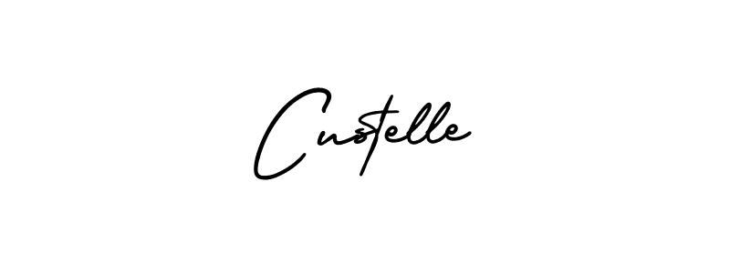 Design your own signature with our free online signature maker. With this signature software, you can create a handwritten (AmerikaSignatureDemo-Regular) signature for name Custelle. Custelle signature style 3 images and pictures png
