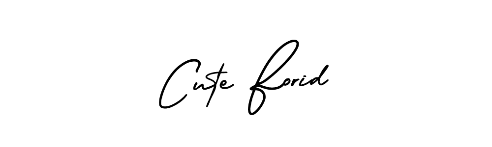 Make a beautiful signature design for name Cute Forid. With this signature (AmerikaSignatureDemo-Regular) style, you can create a handwritten signature for free. Cute Forid signature style 3 images and pictures png