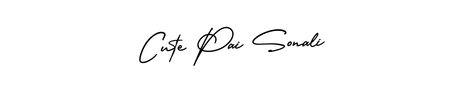 Use a signature maker to create a handwritten signature online. With this signature software, you can design (AmerikaSignatureDemo-Regular) your own signature for name Cute Pai Sonali. Cute Pai Sonali signature style 3 images and pictures png
