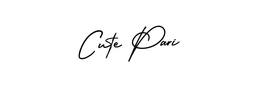 if you are searching for the best signature style for your name Cute Pari. so please give up your signature search. here we have designed multiple signature styles  using AmerikaSignatureDemo-Regular. Cute Pari signature style 3 images and pictures png