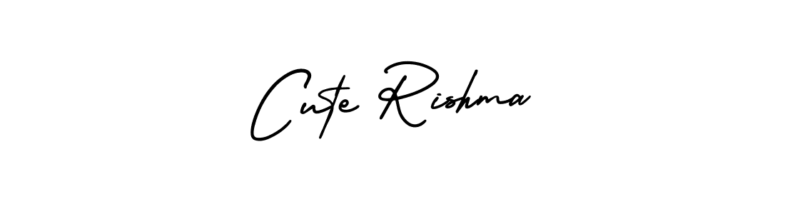 Cute Rishma stylish signature style. Best Handwritten Sign (AmerikaSignatureDemo-Regular) for my name. Handwritten Signature Collection Ideas for my name Cute Rishma. Cute Rishma signature style 3 images and pictures png