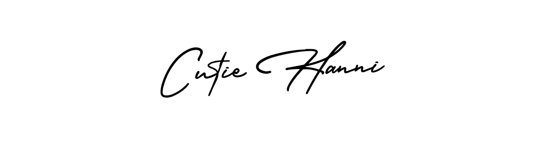 Design your own signature with our free online signature maker. With this signature software, you can create a handwritten (AmerikaSignatureDemo-Regular) signature for name Cutie Hanni. Cutie Hanni signature style 3 images and pictures png