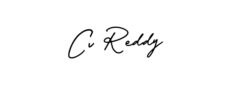 You should practise on your own different ways (AmerikaSignatureDemo-Regular) to write your name (Cv Reddy) in signature. don't let someone else do it for you. Cv Reddy signature style 3 images and pictures png