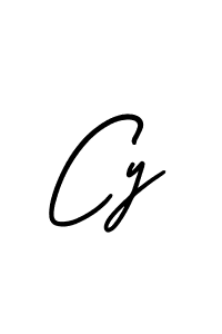 How to make Cy name signature. Use AmerikaSignatureDemo-Regular style for creating short signs online. This is the latest handwritten sign. Cy signature style 3 images and pictures png