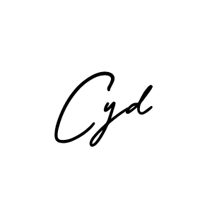 The best way (AmerikaSignatureDemo-Regular) to make a short signature is to pick only two or three words in your name. The name Cyd include a total of six letters. For converting this name. Cyd signature style 3 images and pictures png