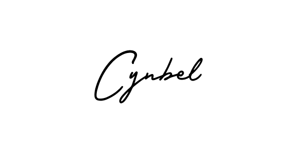 You should practise on your own different ways (AmerikaSignatureDemo-Regular) to write your name (Cynbel) in signature. don't let someone else do it for you. Cynbel signature style 3 images and pictures png