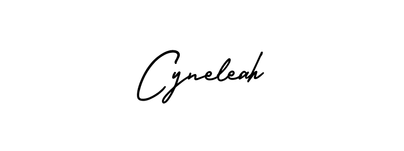 Make a beautiful signature design for name Cyneleah. With this signature (AmerikaSignatureDemo-Regular) style, you can create a handwritten signature for free. Cyneleah signature style 3 images and pictures png