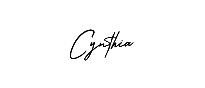 Make a beautiful signature design for name Cynthia. With this signature (AmerikaSignatureDemo-Regular) style, you can create a handwritten signature for free. Cynthia signature style 3 images and pictures png