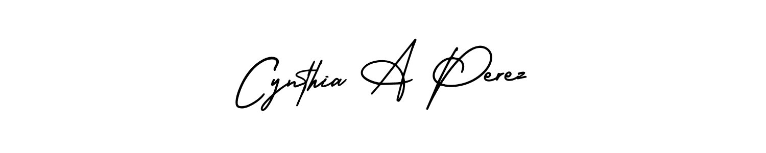 Cynthia A Perez stylish signature style. Best Handwritten Sign (AmerikaSignatureDemo-Regular) for my name. Handwritten Signature Collection Ideas for my name Cynthia A Perez. Cynthia A Perez signature style 3 images and pictures png