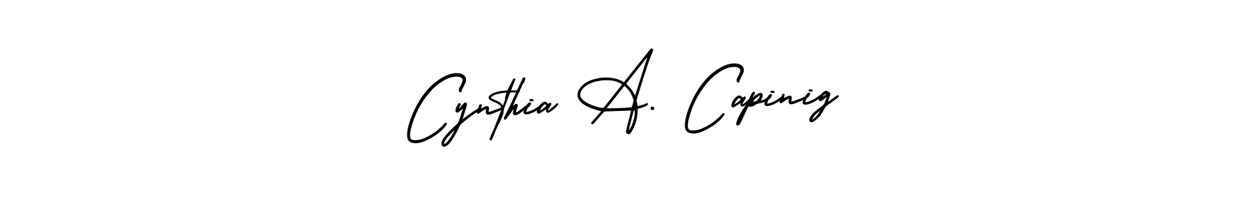 if you are searching for the best signature style for your name Cynthia A. Capinig. so please give up your signature search. here we have designed multiple signature styles  using AmerikaSignatureDemo-Regular. Cynthia A. Capinig signature style 3 images and pictures png