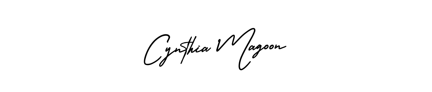 How to make Cynthia Magoon name signature. Use AmerikaSignatureDemo-Regular style for creating short signs online. This is the latest handwritten sign. Cynthia Magoon signature style 3 images and pictures png