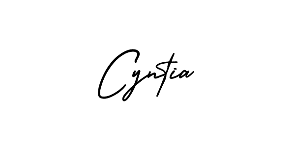 The best way (AmerikaSignatureDemo-Regular) to make a short signature is to pick only two or three words in your name. The name Cyntia include a total of six letters. For converting this name. Cyntia signature style 3 images and pictures png
