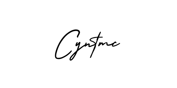 Create a beautiful signature design for name Cyntmc. With this signature (AmerikaSignatureDemo-Regular) fonts, you can make a handwritten signature for free. Cyntmc signature style 3 images and pictures png