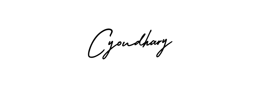 How to make Cyoudhary signature? AmerikaSignatureDemo-Regular is a professional autograph style. Create handwritten signature for Cyoudhary name. Cyoudhary signature style 3 images and pictures png