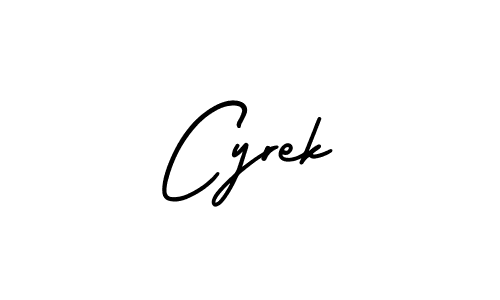 Make a beautiful signature design for name Cyrek. With this signature (AmerikaSignatureDemo-Regular) style, you can create a handwritten signature for free. Cyrek signature style 3 images and pictures png