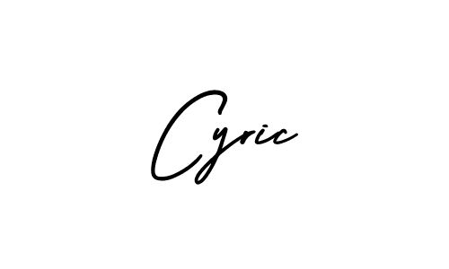 How to make Cyric name signature. Use AmerikaSignatureDemo-Regular style for creating short signs online. This is the latest handwritten sign. Cyric signature style 3 images and pictures png