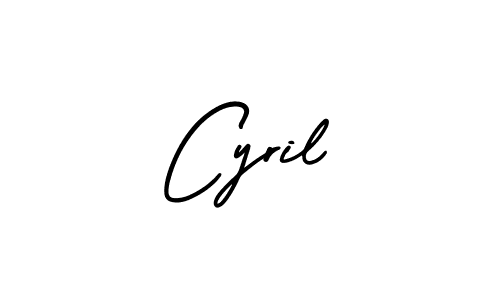 Cyril stylish signature style. Best Handwritten Sign (AmerikaSignatureDemo-Regular) for my name. Handwritten Signature Collection Ideas for my name Cyril. Cyril signature style 3 images and pictures png