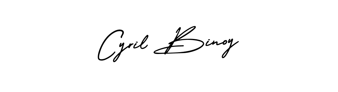 Design your own signature with our free online signature maker. With this signature software, you can create a handwritten (AmerikaSignatureDemo-Regular) signature for name Cyril Binoy. Cyril Binoy signature style 3 images and pictures png