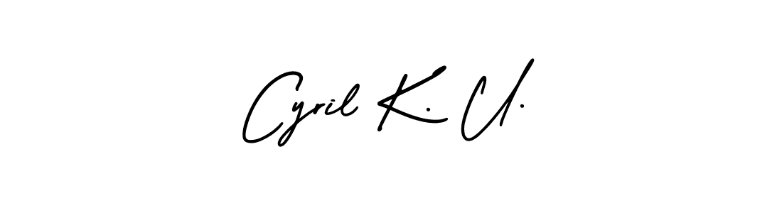 See photos of Cyril K. U. official signature by Spectra . Check more albums & portfolios. Read reviews & check more about AmerikaSignatureDemo-Regular font. Cyril K. U. signature style 3 images and pictures png