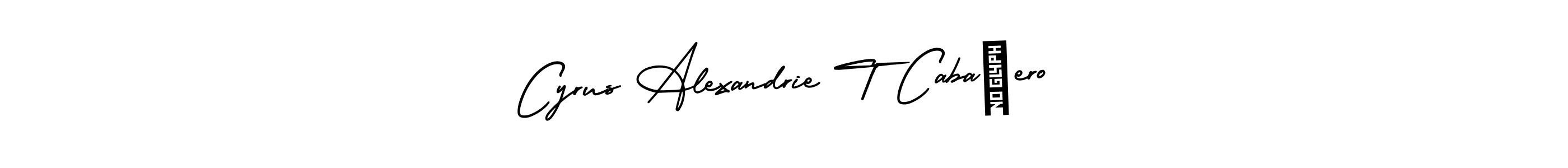 Use a signature maker to create a handwritten signature online. With this signature software, you can design (AmerikaSignatureDemo-Regular) your own signature for name Cyrus Alexandrie T CabaÑero. Cyrus Alexandrie T CabaÑero signature style 3 images and pictures png