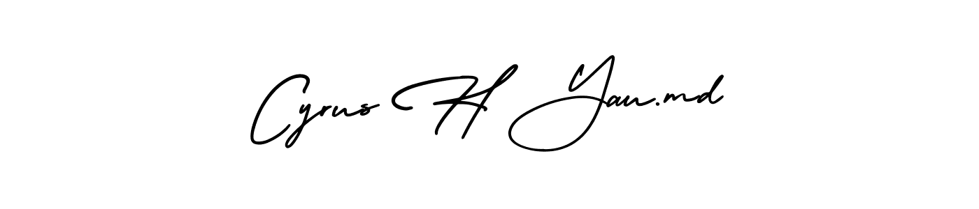 Create a beautiful signature design for name Cyrus H Yau.md. With this signature (AmerikaSignatureDemo-Regular) fonts, you can make a handwritten signature for free. Cyrus H Yau.md signature style 3 images and pictures png