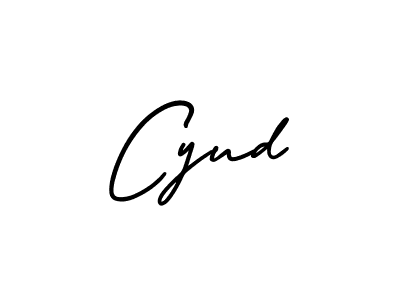How to make Cyud name signature. Use AmerikaSignatureDemo-Regular style for creating short signs online. This is the latest handwritten sign. Cyud signature style 3 images and pictures png