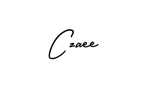 The best way (AmerikaSignatureDemo-Regular) to make a short signature is to pick only two or three words in your name. The name Czaee include a total of six letters. For converting this name. Czaee signature style 3 images and pictures png