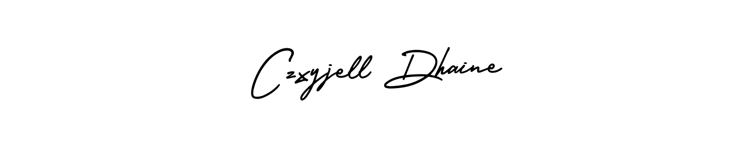 This is the best signature style for the Czxyjell Dhaine name. Also you like these signature font (AmerikaSignatureDemo-Regular). Mix name signature. Czxyjell Dhaine signature style 3 images and pictures png