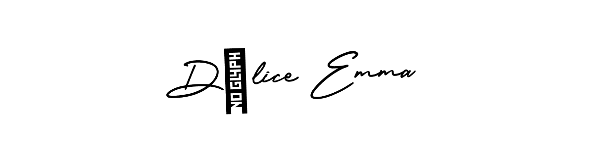 How to Draw Délice Emma signature style? AmerikaSignatureDemo-Regular is a latest design signature styles for name Délice Emma. Délice Emma signature style 3 images and pictures png