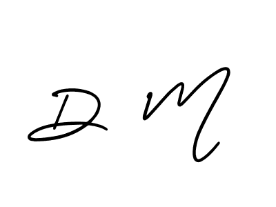 Create a beautiful signature design for name D  M. With this signature (AmerikaSignatureDemo-Regular) fonts, you can make a handwritten signature for free. D  M signature style 3 images and pictures png