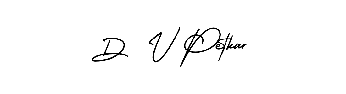 How to make D  V Petkar signature? AmerikaSignatureDemo-Regular is a professional autograph style. Create handwritten signature for D  V Petkar name. D  V Petkar signature style 3 images and pictures png