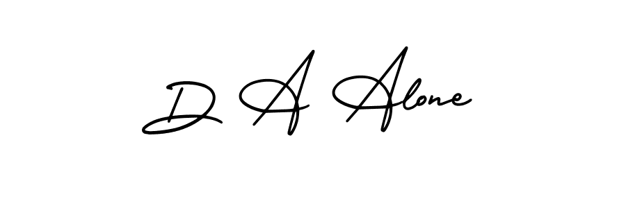 Design your own signature with our free online signature maker. With this signature software, you can create a handwritten (AmerikaSignatureDemo-Regular) signature for name D A Alone. D A Alone signature style 3 images and pictures png