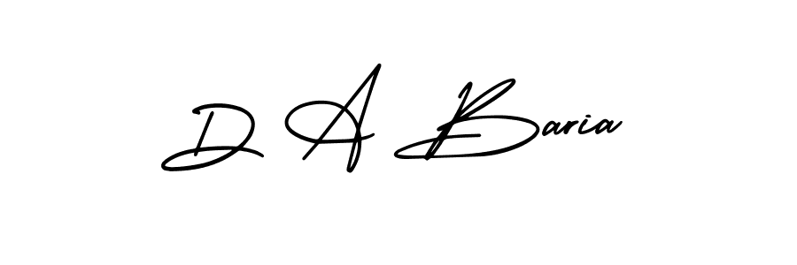 Create a beautiful signature design for name D A Baria. With this signature (AmerikaSignatureDemo-Regular) fonts, you can make a handwritten signature for free. D A Baria signature style 3 images and pictures png