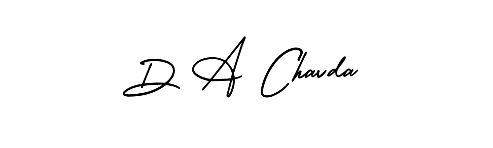 Make a beautiful signature design for name D A Chavda. With this signature (AmerikaSignatureDemo-Regular) style, you can create a handwritten signature for free. D A Chavda signature style 3 images and pictures png