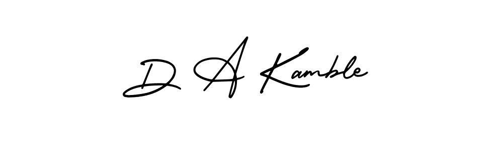 Make a beautiful signature design for name D A Kamble. Use this online signature maker to create a handwritten signature for free. D A Kamble signature style 3 images and pictures png