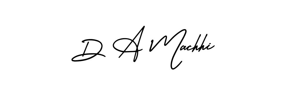 Similarly AmerikaSignatureDemo-Regular is the best handwritten signature design. Signature creator online .You can use it as an online autograph creator for name D A Machhi. D A Machhi signature style 3 images and pictures png