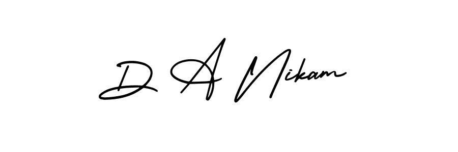 See photos of D A Nikam official signature by Spectra . Check more albums & portfolios. Read reviews & check more about AmerikaSignatureDemo-Regular font. D A Nikam signature style 3 images and pictures png