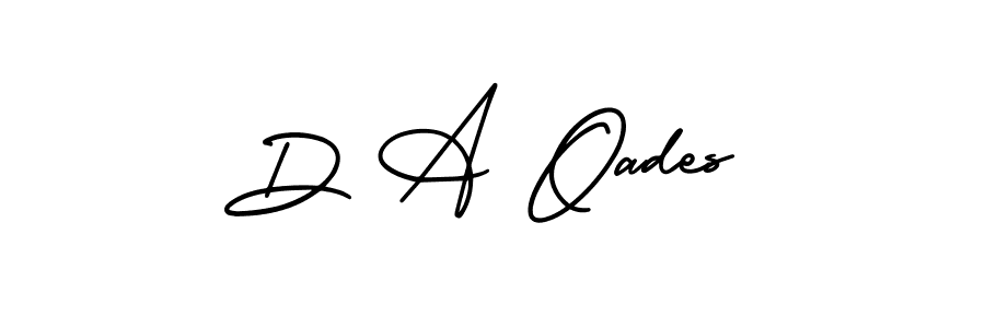 Also You can easily find your signature by using the search form. We will create D A Oades name handwritten signature images for you free of cost using AmerikaSignatureDemo-Regular sign style. D A Oades signature style 3 images and pictures png