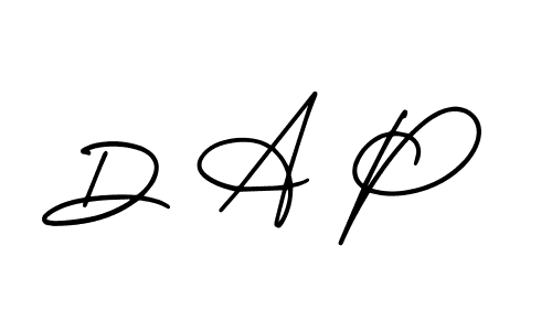 How to Draw D A P signature style? AmerikaSignatureDemo-Regular is a latest design signature styles for name D A P. D A P signature style 3 images and pictures png