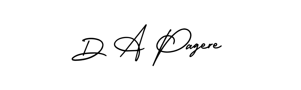 D A Pagere stylish signature style. Best Handwritten Sign (AmerikaSignatureDemo-Regular) for my name. Handwritten Signature Collection Ideas for my name D A Pagere. D A Pagere signature style 3 images and pictures png