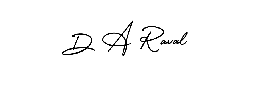 Create a beautiful signature design for name D A Raval. With this signature (AmerikaSignatureDemo-Regular) fonts, you can make a handwritten signature for free. D A Raval signature style 3 images and pictures png