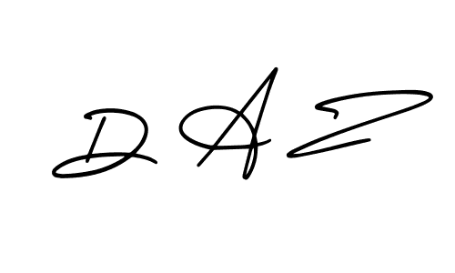 Make a beautiful signature design for name D A Z. Use this online signature maker to create a handwritten signature for free. D A Z signature style 3 images and pictures png