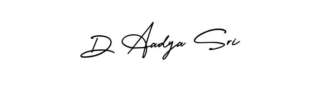 Design your own signature with our free online signature maker. With this signature software, you can create a handwritten (AmerikaSignatureDemo-Regular) signature for name D Aadya Sri. D Aadya Sri signature style 3 images and pictures png