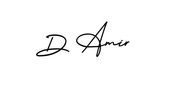 Design your own signature with our free online signature maker. With this signature software, you can create a handwritten (AmerikaSignatureDemo-Regular) signature for name D Amir. D Amir signature style 3 images and pictures png