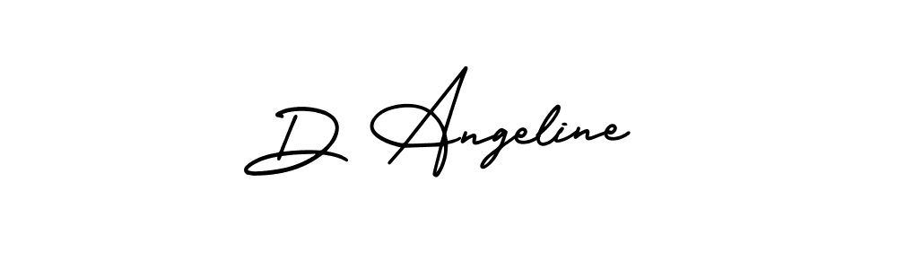 AmerikaSignatureDemo-Regular is a professional signature style that is perfect for those who want to add a touch of class to their signature. It is also a great choice for those who want to make their signature more unique. Get D Angeline name to fancy signature for free. D Angeline signature style 3 images and pictures png