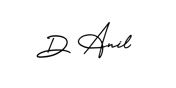 The best way (AmerikaSignatureDemo-Regular) to make a short signature is to pick only two or three words in your name. The name D Anil include a total of six letters. For converting this name. D Anil signature style 3 images and pictures png