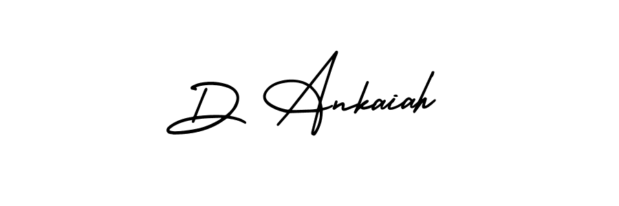 You should practise on your own different ways (AmerikaSignatureDemo-Regular) to write your name (D Ankaiah) in signature. don't let someone else do it for you. D Ankaiah signature style 3 images and pictures png