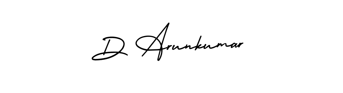 Make a beautiful signature design for name D Arunkumar. With this signature (AmerikaSignatureDemo-Regular) style, you can create a handwritten signature for free. D Arunkumar signature style 3 images and pictures png