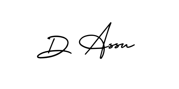 Make a beautiful signature design for name D Assu. With this signature (AmerikaSignatureDemo-Regular) style, you can create a handwritten signature for free. D Assu signature style 3 images and pictures png