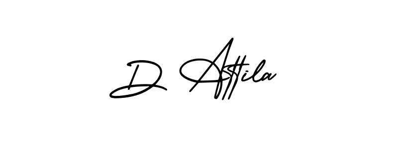 You should practise on your own different ways (AmerikaSignatureDemo-Regular) to write your name (D Attila) in signature. don't let someone else do it for you. D Attila signature style 3 images and pictures png